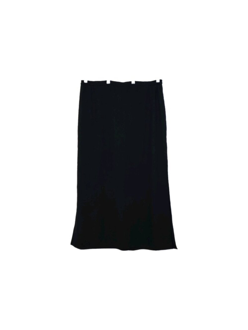 Vtg Frank Usher Maxi Skirt US 18 UK 22 Black Formal Elastic Waist Lined Elegant